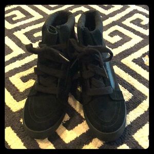Black high top wedge vans